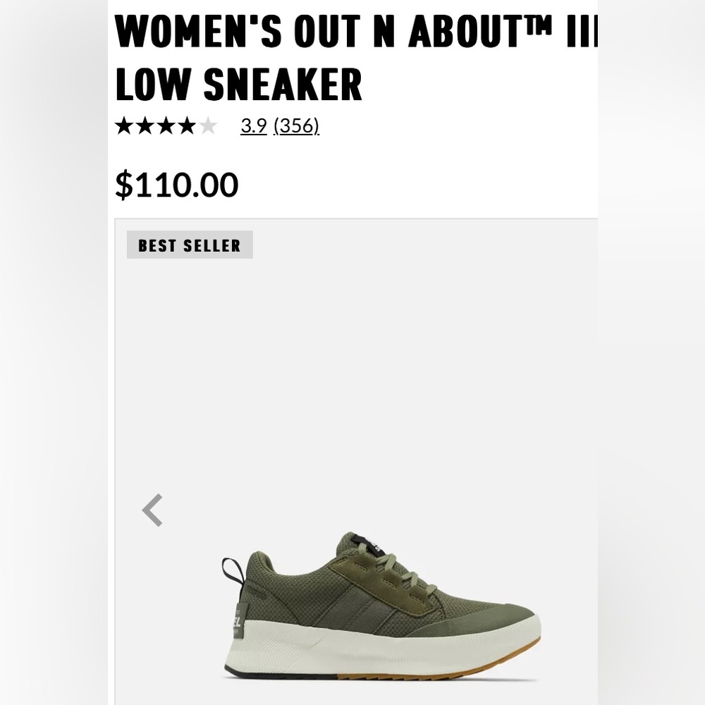 Sorel Olive Green Athletic Sneakers